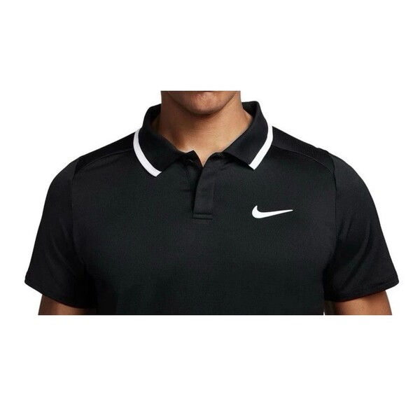 Nike Court Advantage Dri-FIT Tennis Polo Black White Men's Large FD5317 010 - Picture 6 of 10